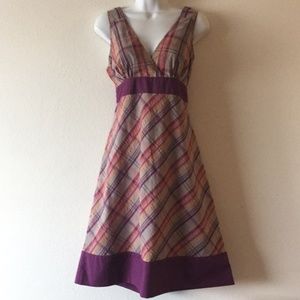 Patagonia organic cotton blend purple gray dress